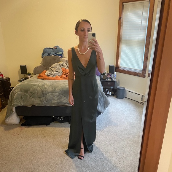 BHLDN Piper V-Neck Gown - Picture 1 of 3